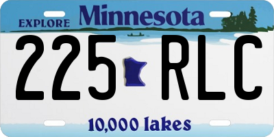 MN license plate 225RLC
