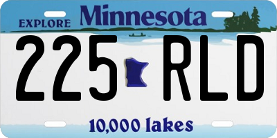 MN license plate 225RLD