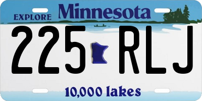 MN license plate 225RLJ