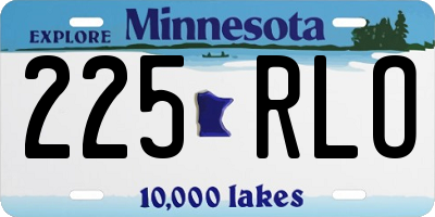 MN license plate 225RLO