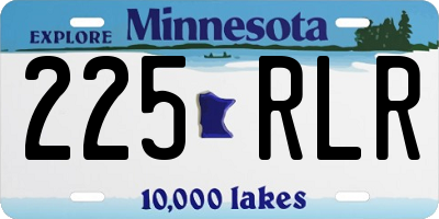 MN license plate 225RLR