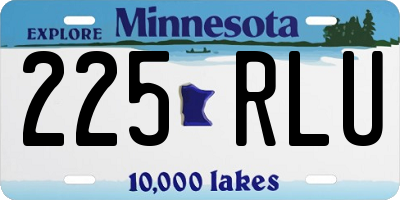 MN license plate 225RLU