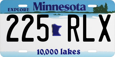 MN license plate 225RLX