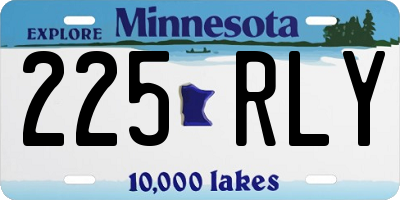 MN license plate 225RLY