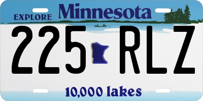 MN license plate 225RLZ
