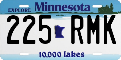 MN license plate 225RMK