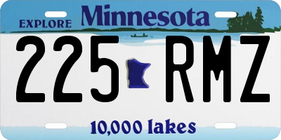 MN license plate 225RMZ