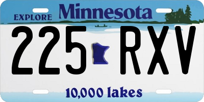 MN license plate 225RXV