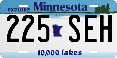 MN license plate 225SEH