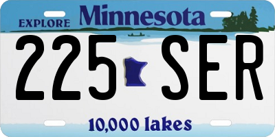 MN license plate 225SER