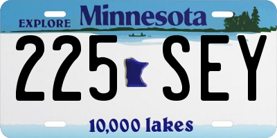 MN license plate 225SEY