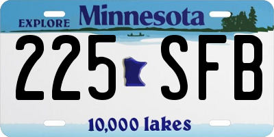 MN license plate 225SFB