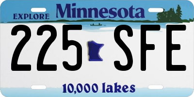 MN license plate 225SFE