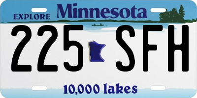 MN license plate 225SFH