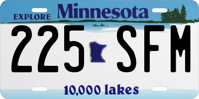 MN license plate 225SFM