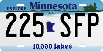 MN license plate 225SFP