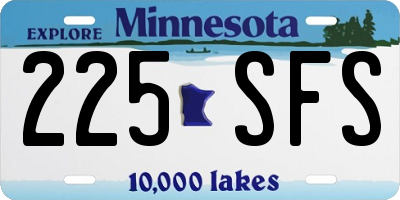 MN license plate 225SFS