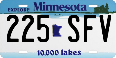 MN license plate 225SFV
