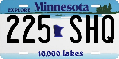 MN license plate 225SHQ