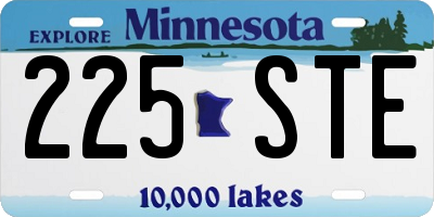 MN license plate 225STE