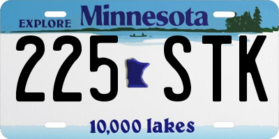 MN license plate 225STK