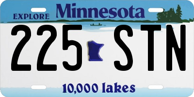 MN license plate 225STN