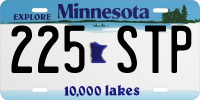 MN license plate 225STP
