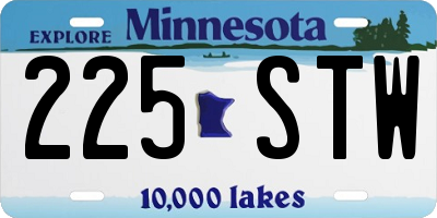 MN license plate 225STW