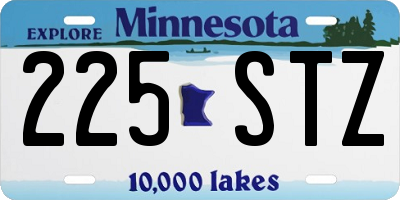 MN license plate 225STZ