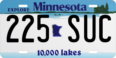 MN license plate 225SUC