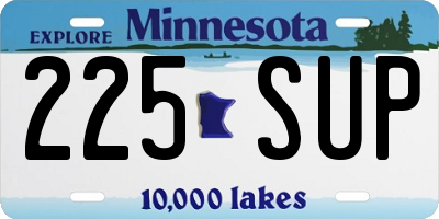 MN license plate 225SUP