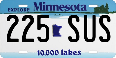 MN license plate 225SUS