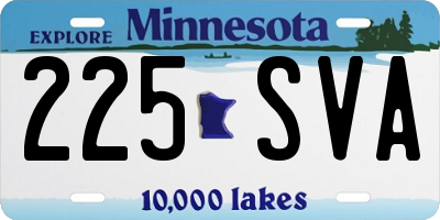 MN license plate 225SVA