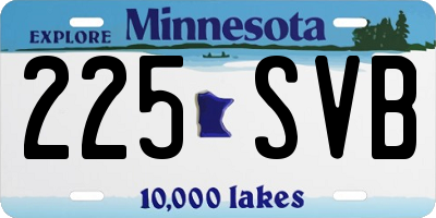 MN license plate 225SVB