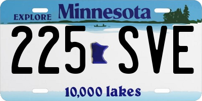 MN license plate 225SVE