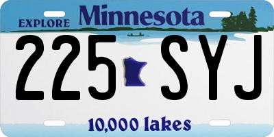 MN license plate 225SYJ