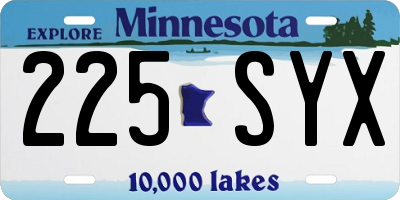 MN license plate 225SYX
