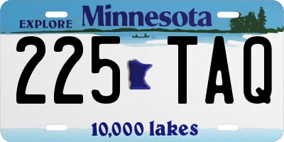 MN license plate 225TAQ