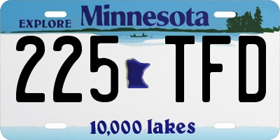 MN license plate 225TFD