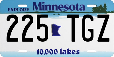 MN license plate 225TGZ