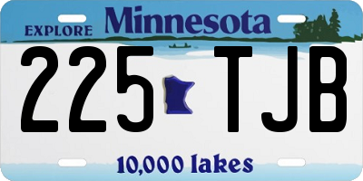 MN license plate 225TJB