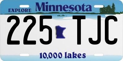 MN license plate 225TJC