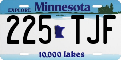 MN license plate 225TJF
