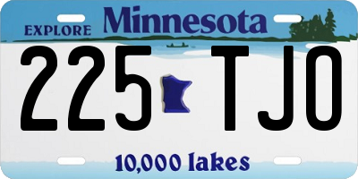MN license plate 225TJO