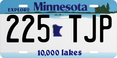 MN license plate 225TJP