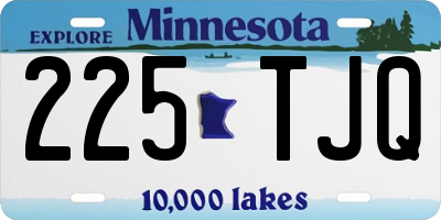 MN license plate 225TJQ