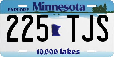 MN license plate 225TJS