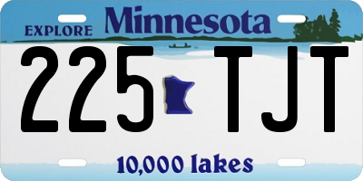 MN license plate 225TJT