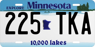 MN license plate 225TKA