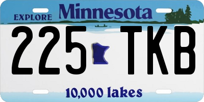 MN license plate 225TKB